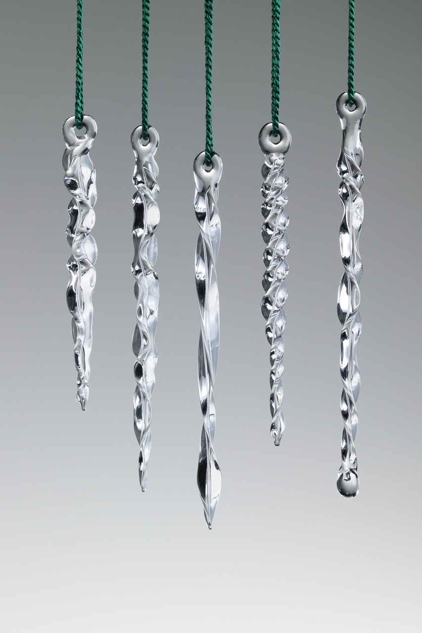 Set of 12 Glass Icicles Set of 12 Glass Icicles